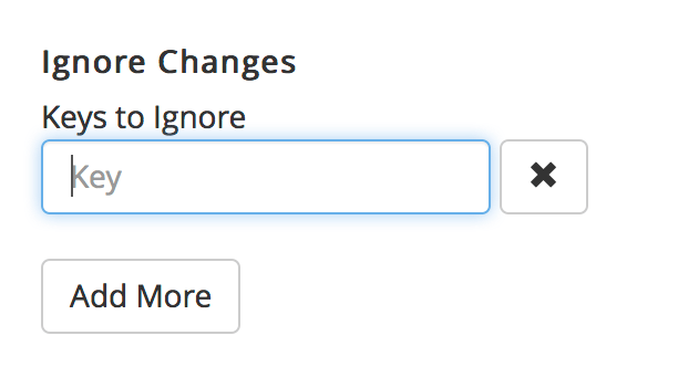 Ignore changes add keys form