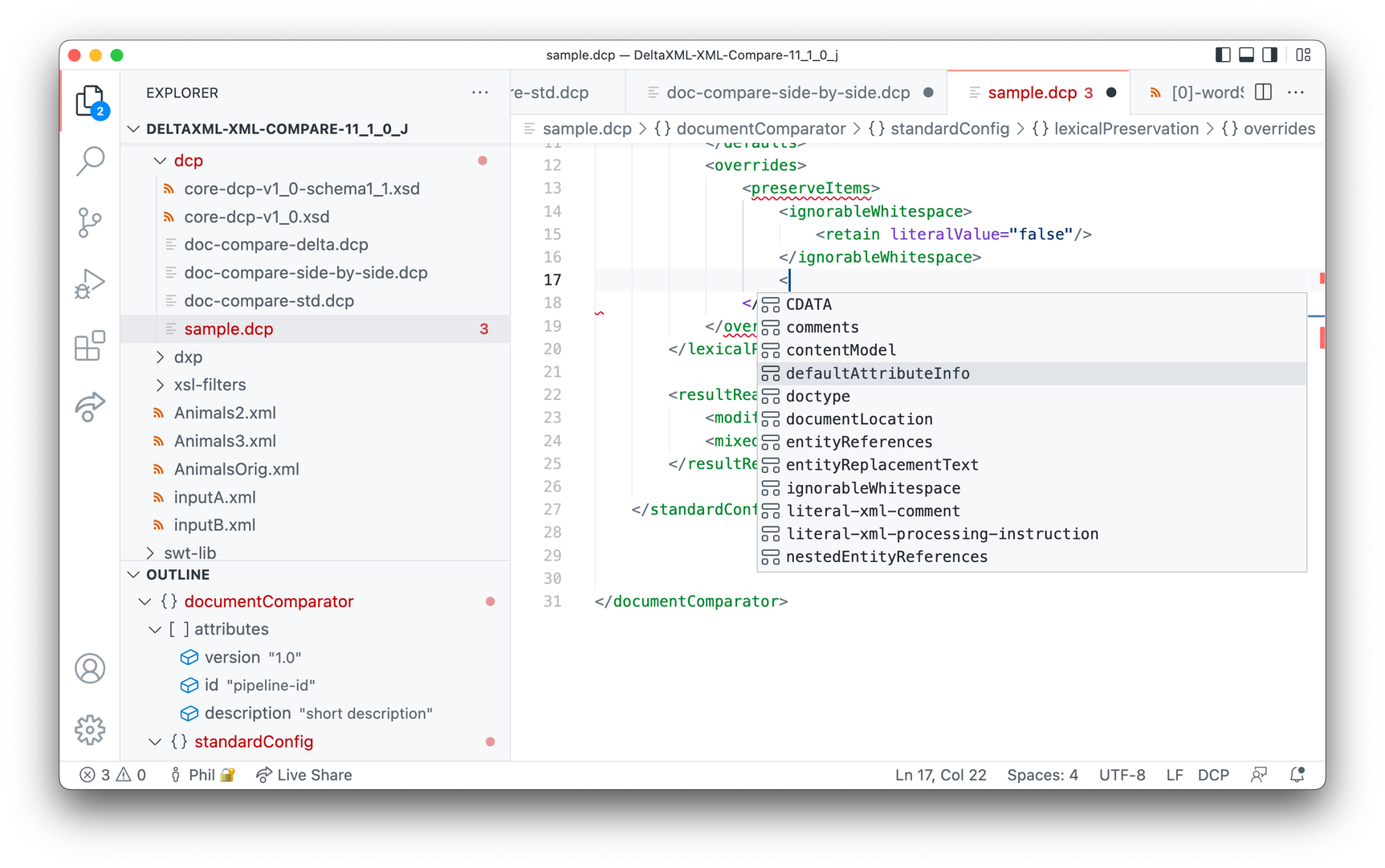 VSCode context aware auto completion